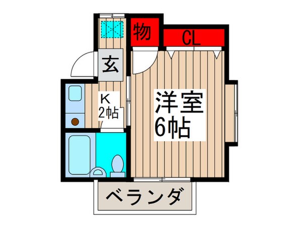 ハウスかほる（２Ｆ）の物件間取画像